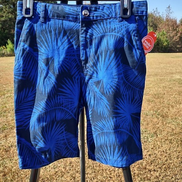 Wonder Nation Cotton Flat Front Adjustable Waist Blue Boys Short Size 16 NWT - Picture 2 of 10